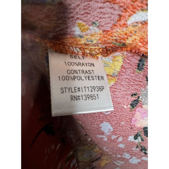 Oddi Women's 3XL Floral Long Sleeve Boho Festival Peasant Loose Fit Blouse - Picture 6 of 9